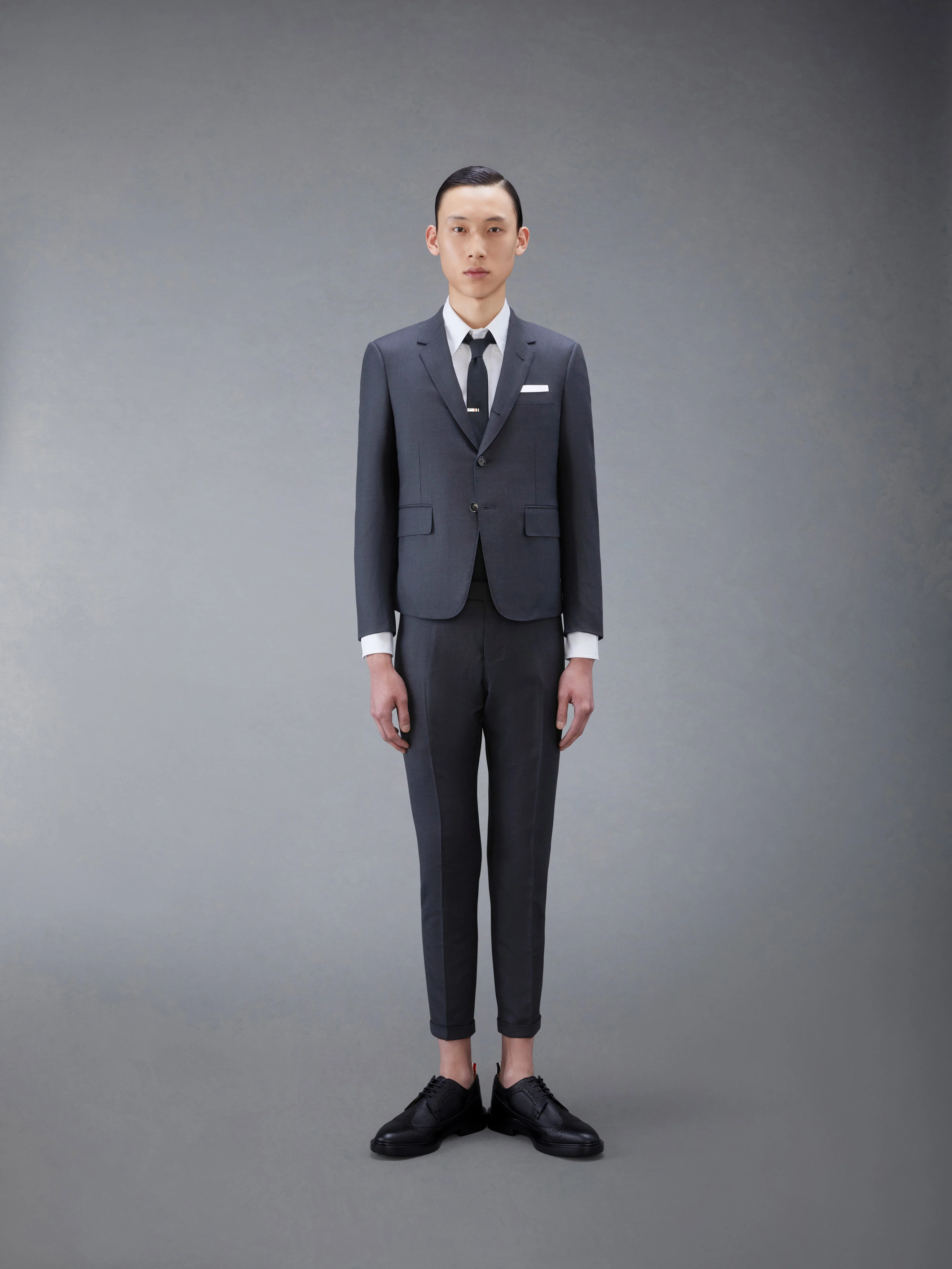 TWILL HIGH ARMHOLE SUIT AND TIE - 1