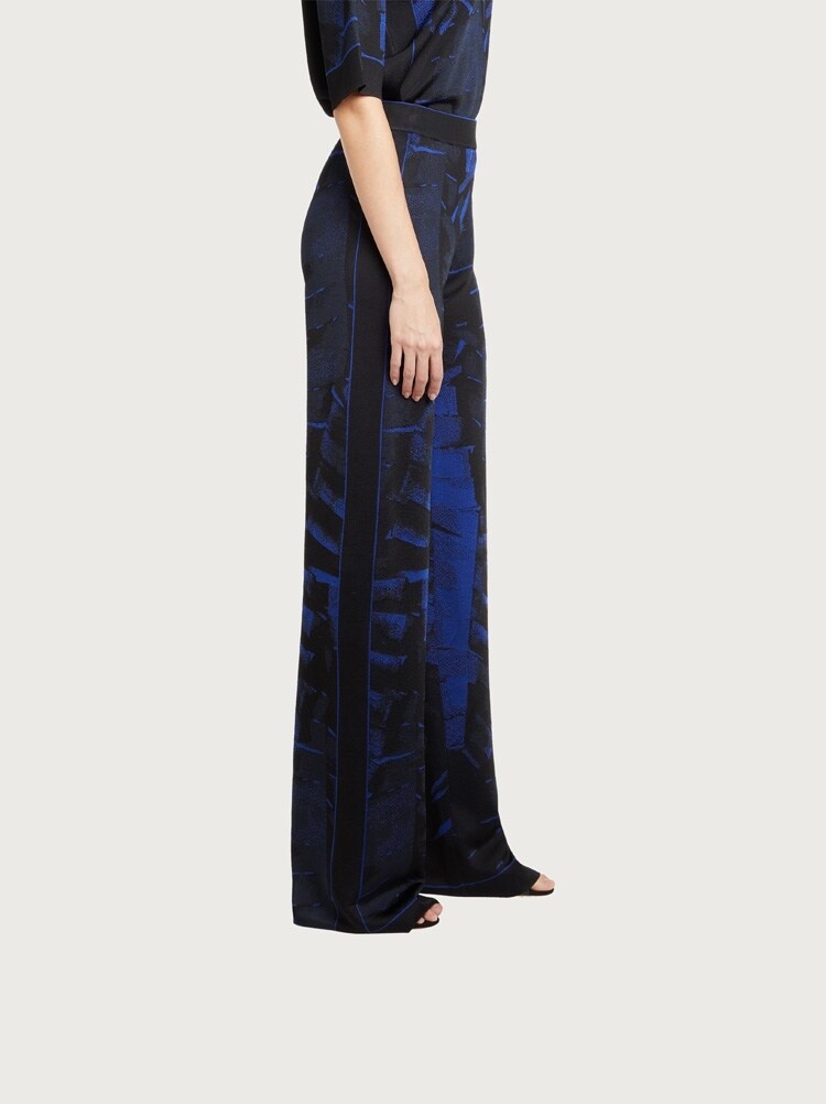 JACQUARD PALM TROUSERS - 3