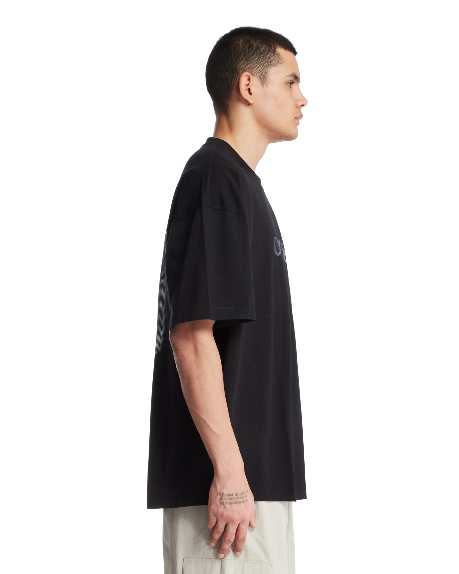 Black Cotton T-Shirt with Logo - 5