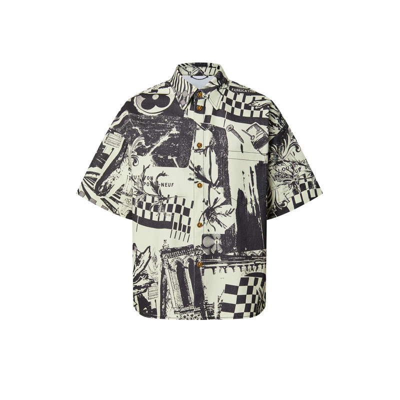 Short-Sleeved Denim Shirt 1