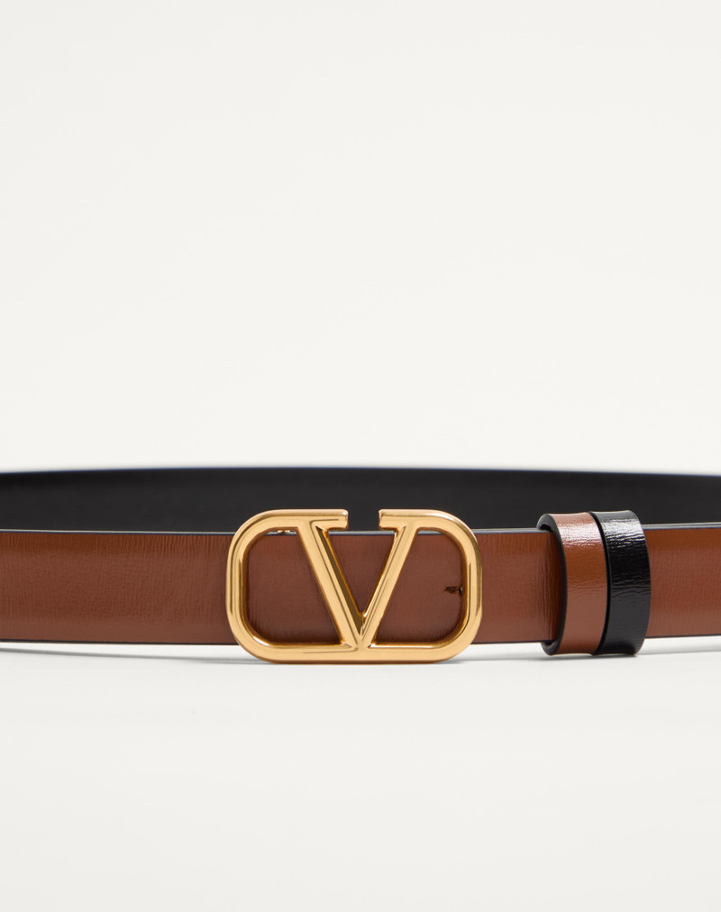 REVERSIBLE VLOGO SIGNATURE BELT IN GLOSSY CALFSKIN 20 MM 3