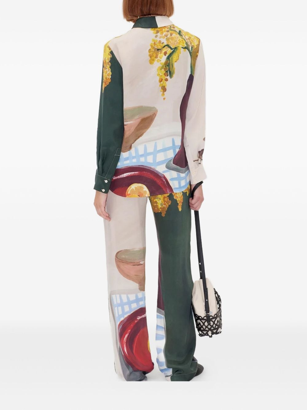 floral-print panelled palazzo pants - 3