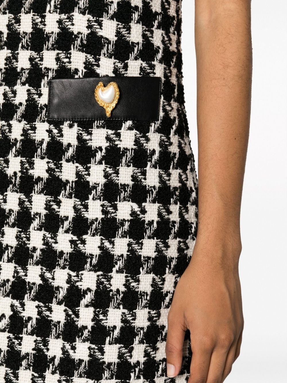 houndstooth knitted minidress - 5