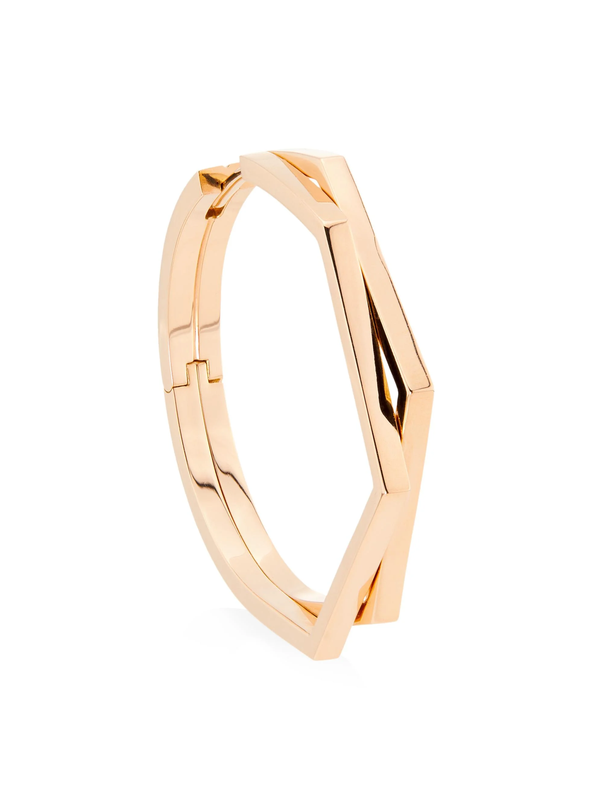 Women's Antifer 18K Rose Gold Large Single Hoop Earring - Rose Gold - 1