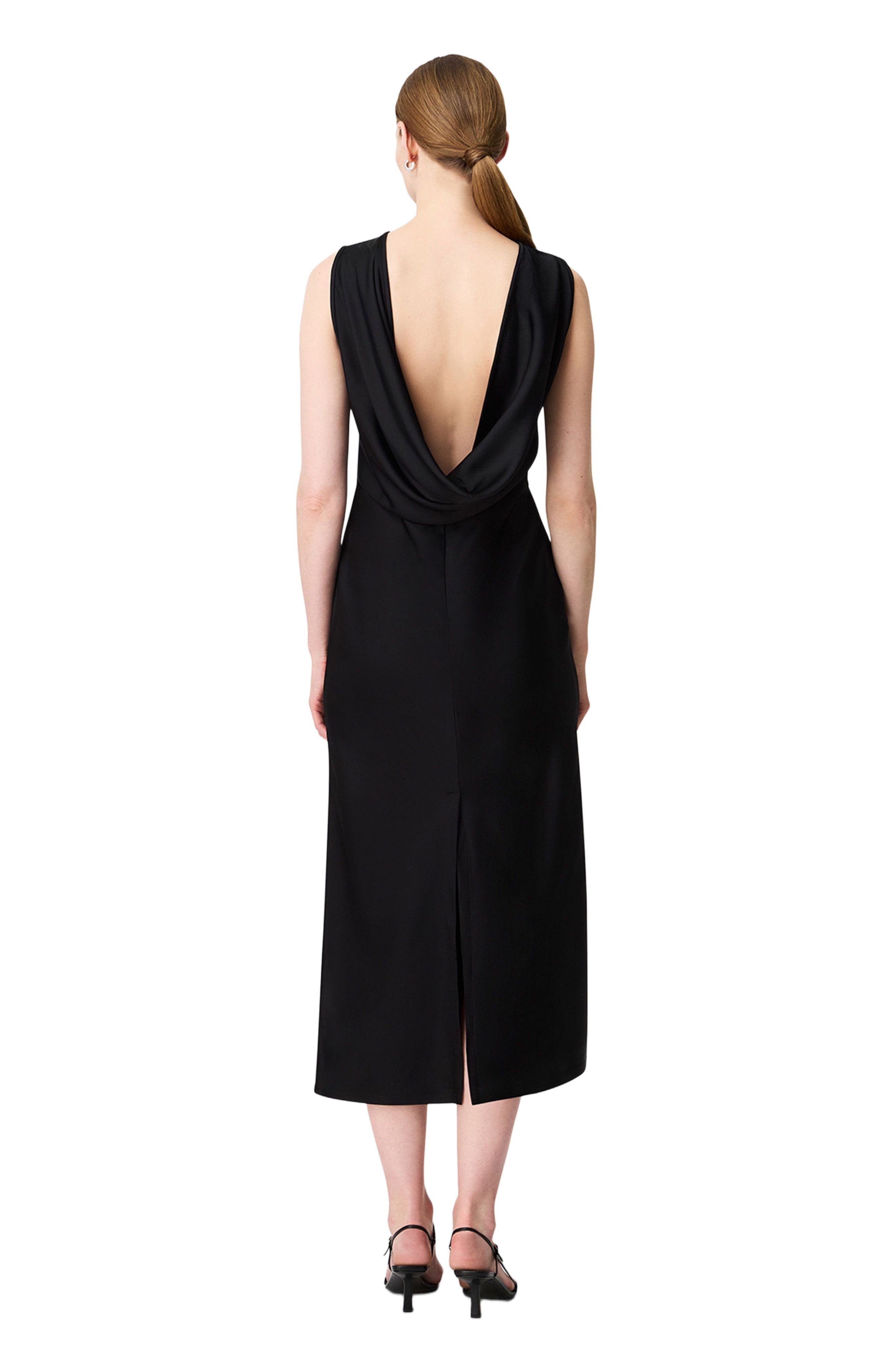 Another Tomorrow Cowl Back Sheath in Black at Nordstrom - 4