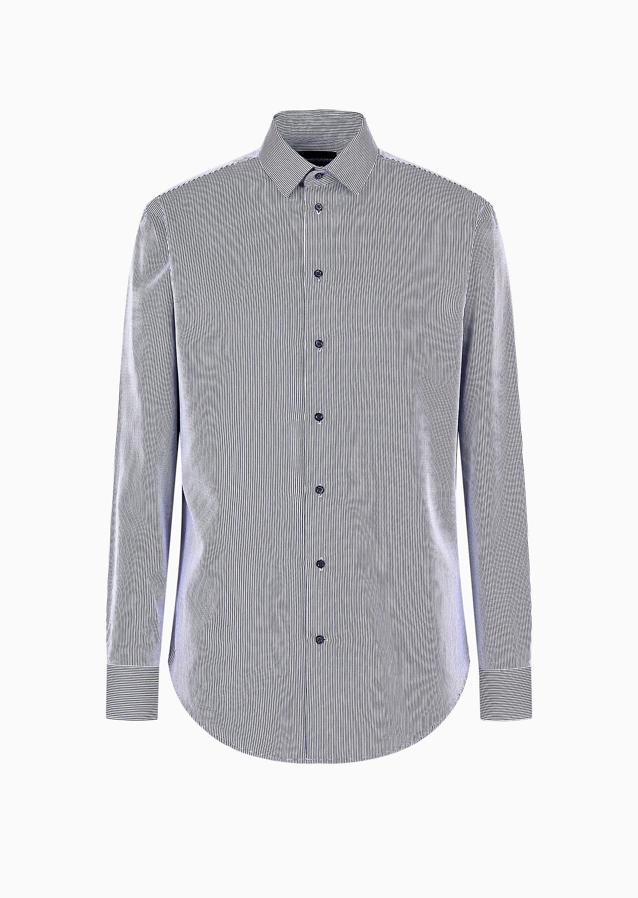 Modern-fit, striped twill shirt - 1