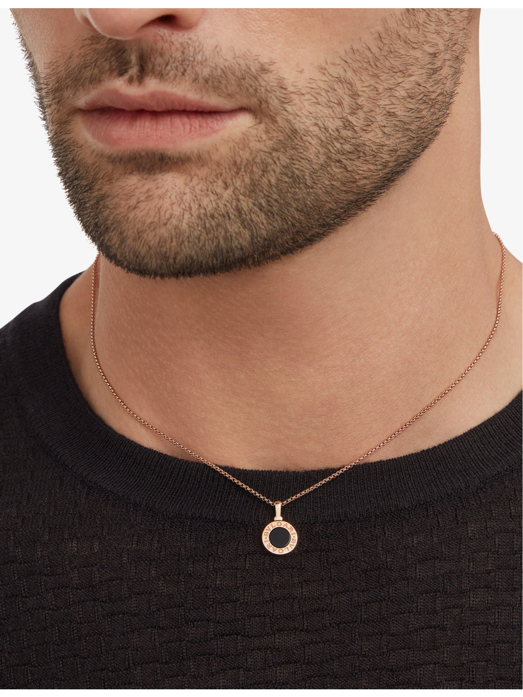 BVLGARI BVLGARI 18ct rose-gold and onyx necklace - 6