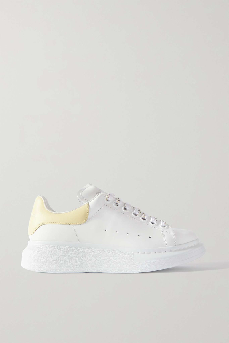 Leather exaggerated-sole sneakers - 1