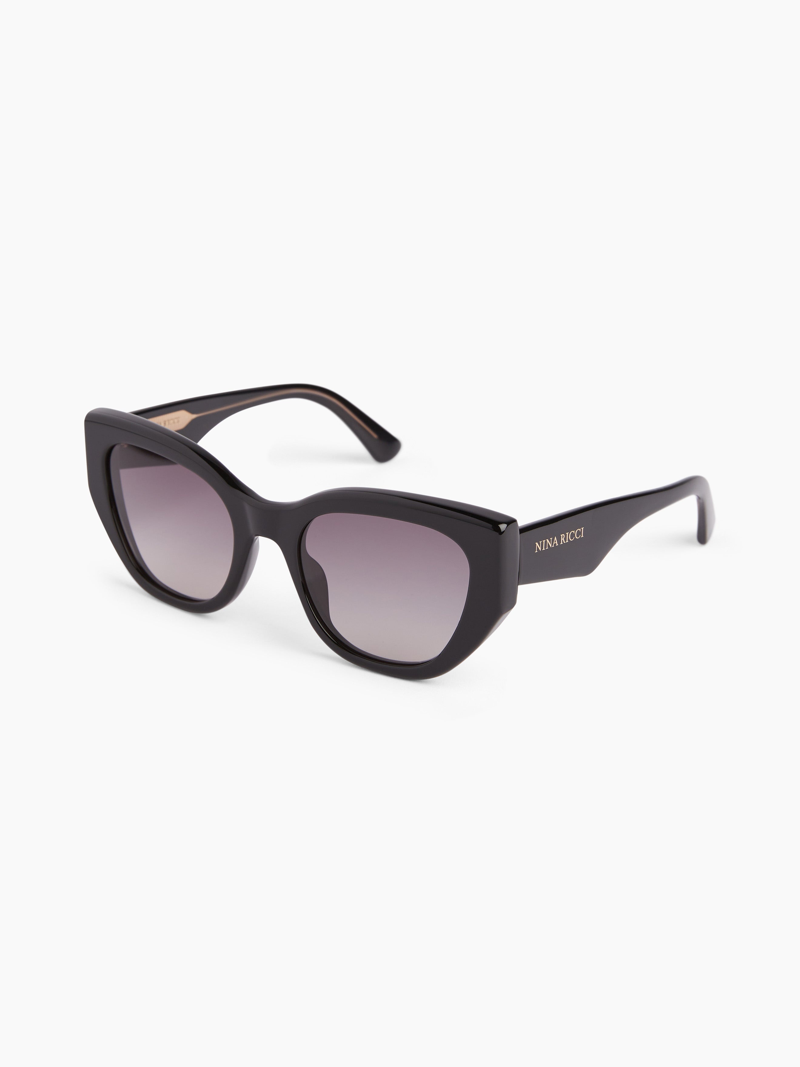 Waves butterfly shiny black Sunglasses - 4
