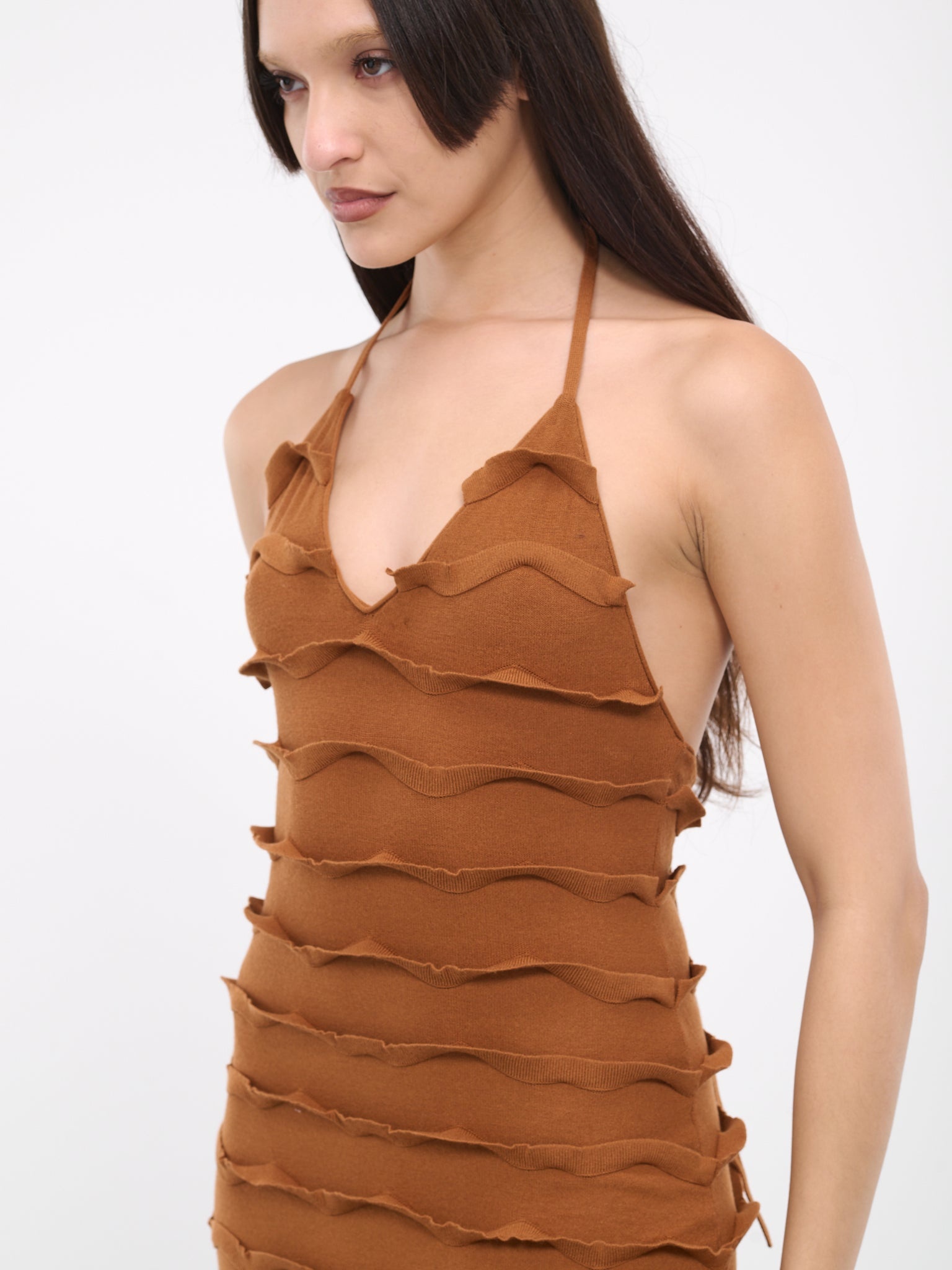 Knit Ruffle Dress - 5