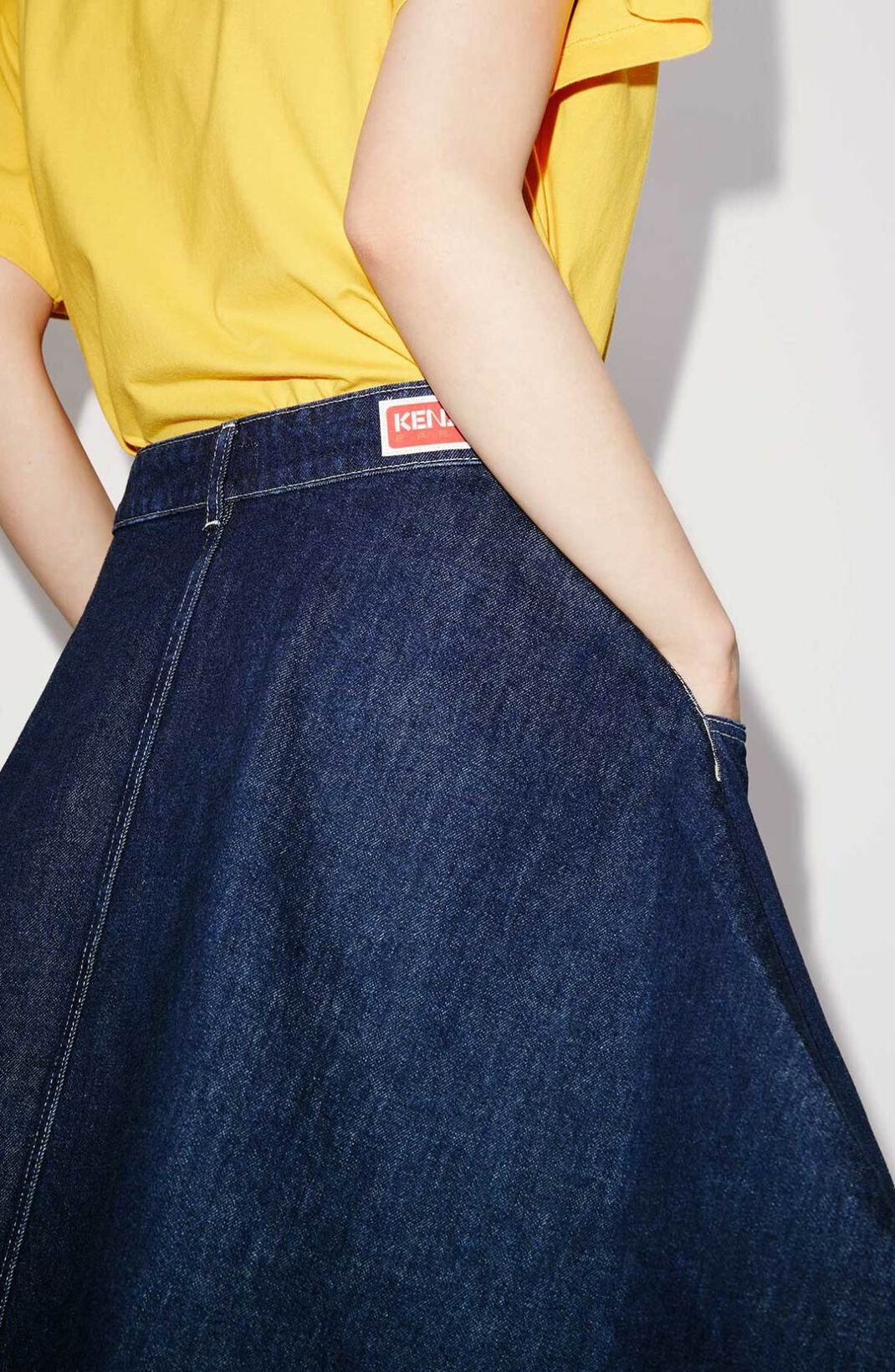 Flared denim skirt - 6