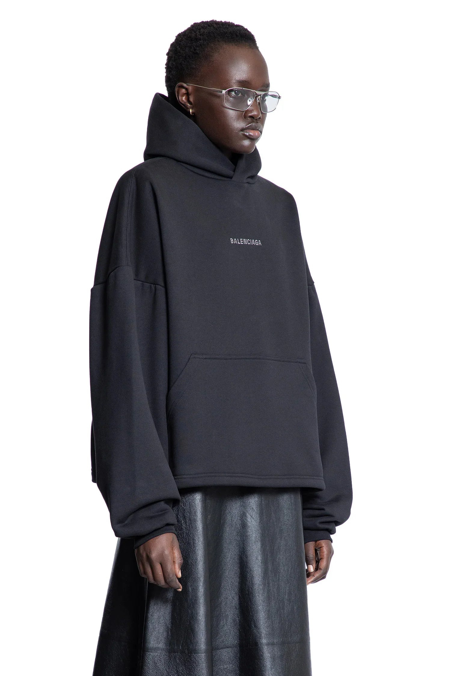 Balenciaga-Back-Strass-Cropped-Hoodie - 2