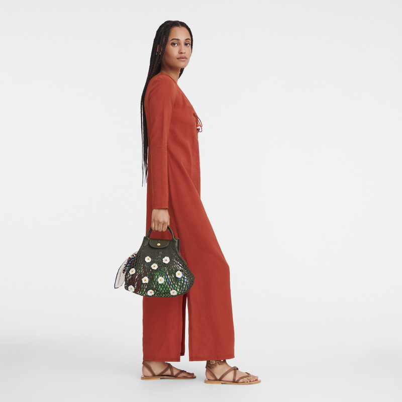 Longchamp Le Pliage Filet L Mesh bag Khaki - Canvas outlook