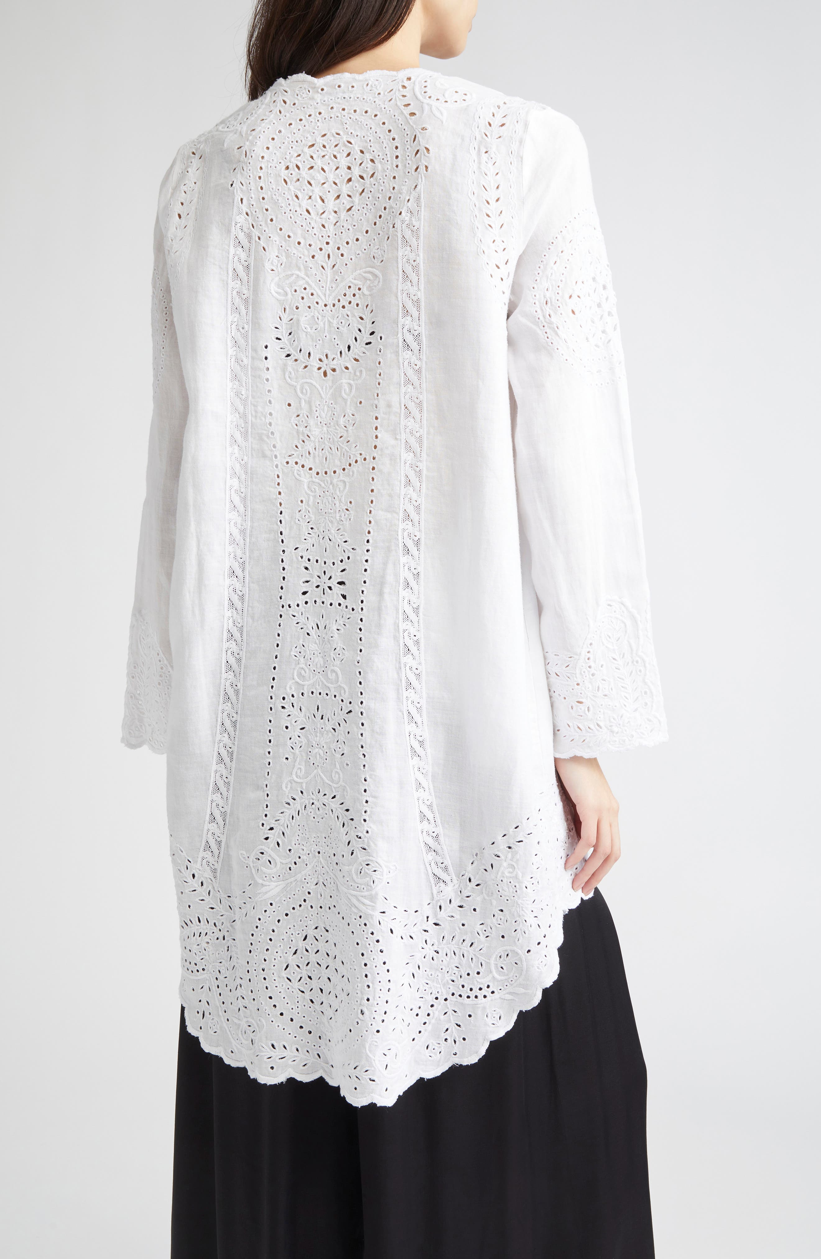 Bode Belvoir Broderie Anglaise in White at Nordstrom - 3