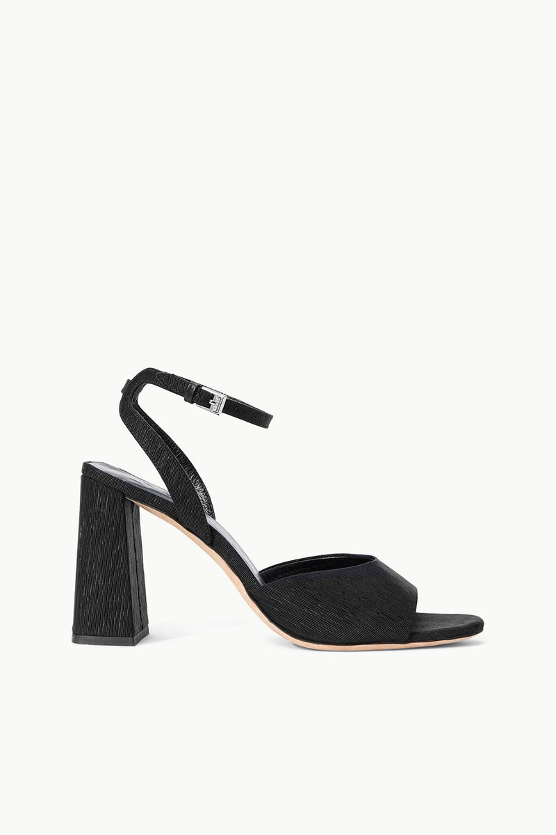 STAUD SOLANGE HEEL BLACK GROSGRAIN 1
