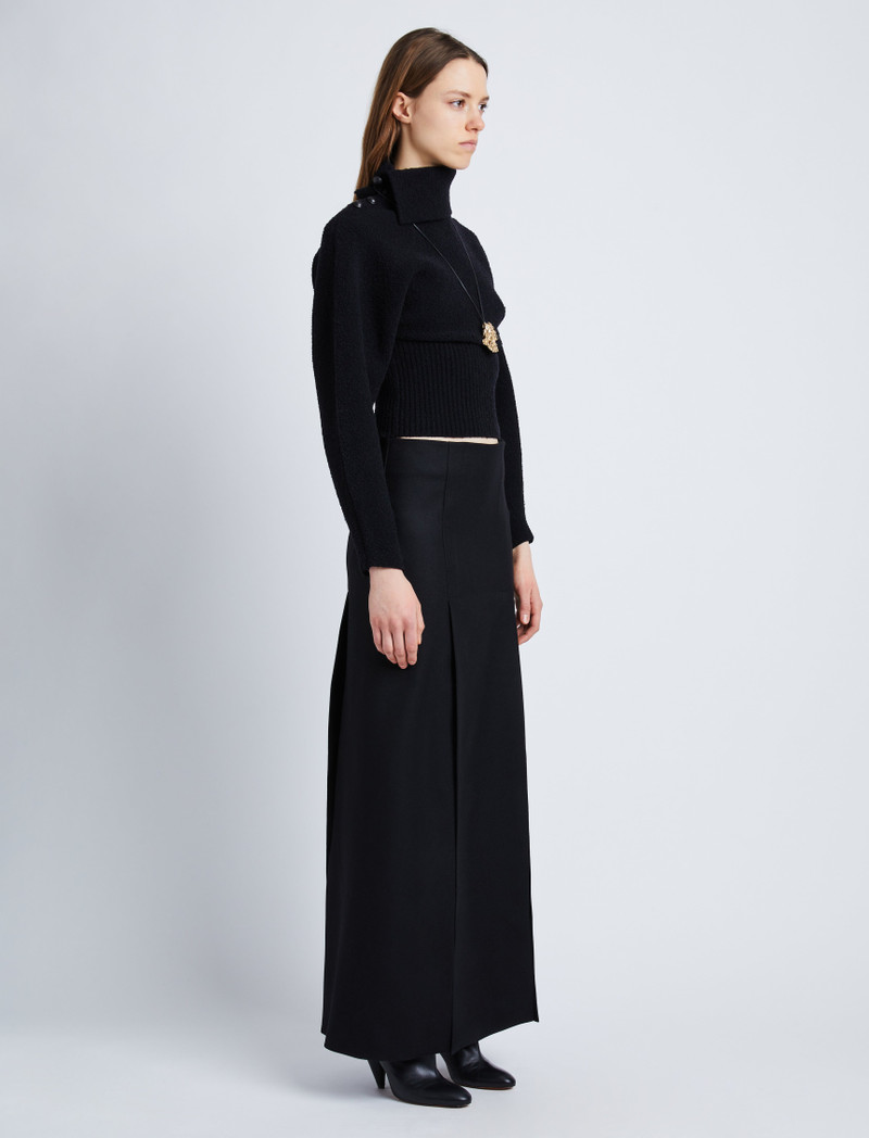 Wool Felt Slit Skirt 3