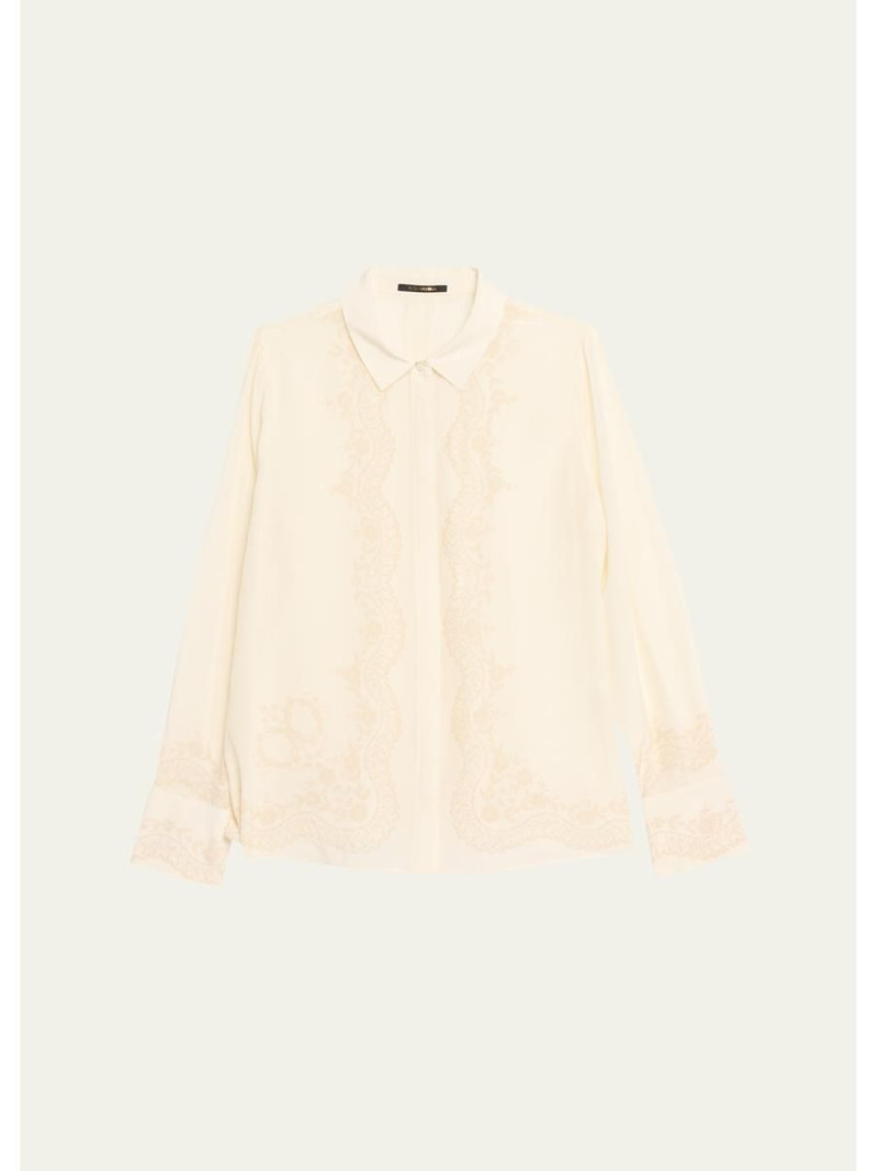 Serena Floral-Print Silk Blouse 1