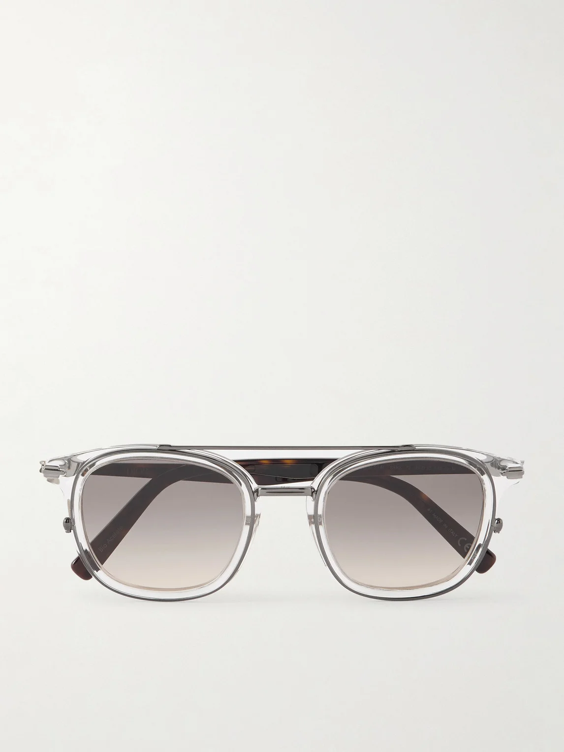 DiorBlackSuit S14I Square-Frame Acetate and Silver-Tone Sunglasses - 1