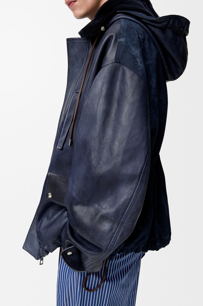 Short parka in nappa lambskin and cotton 5