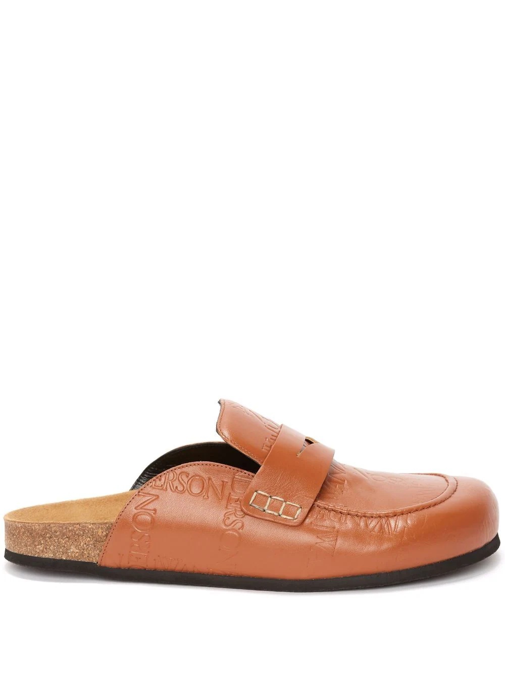 logo-debossed loafer mules - 1