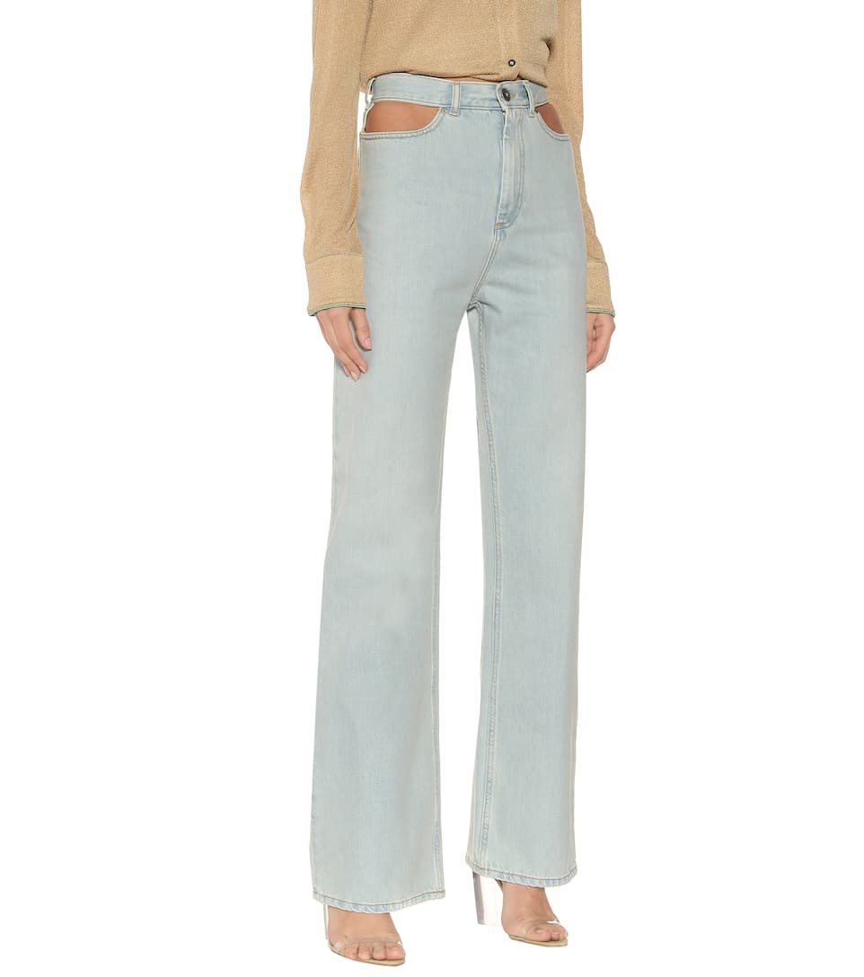 Cutout high-rise wide-leg jeans - 5