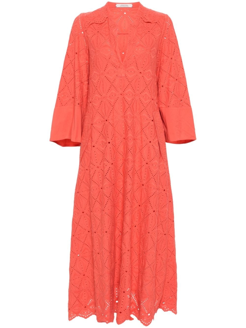 broderie anglaise maxi dress - 1