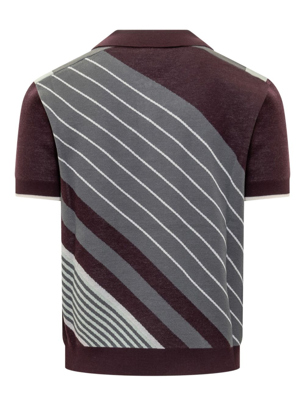diagonal-stripe polo shirt - 2