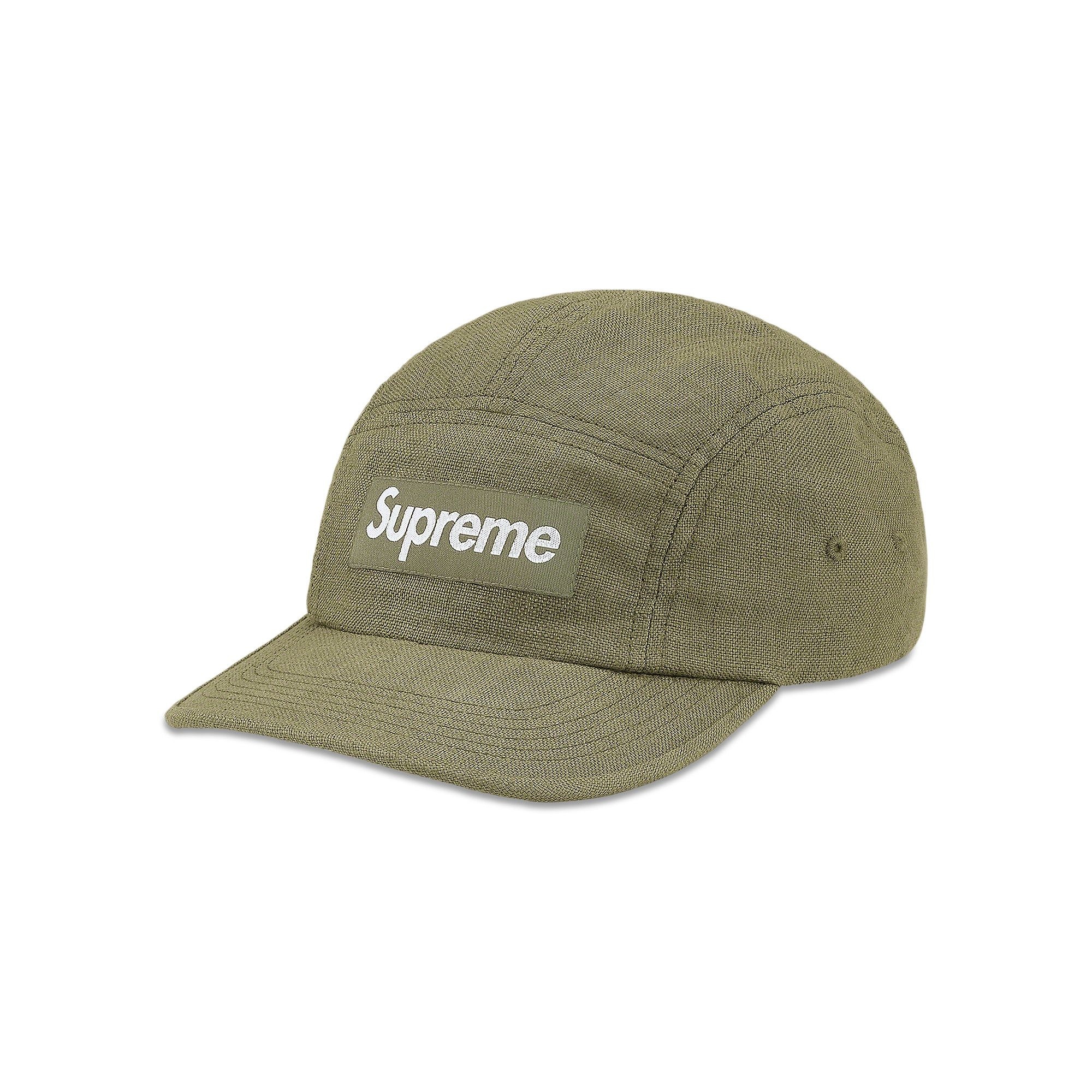 Supreme Linen Camp Cap 'Olive' - 1