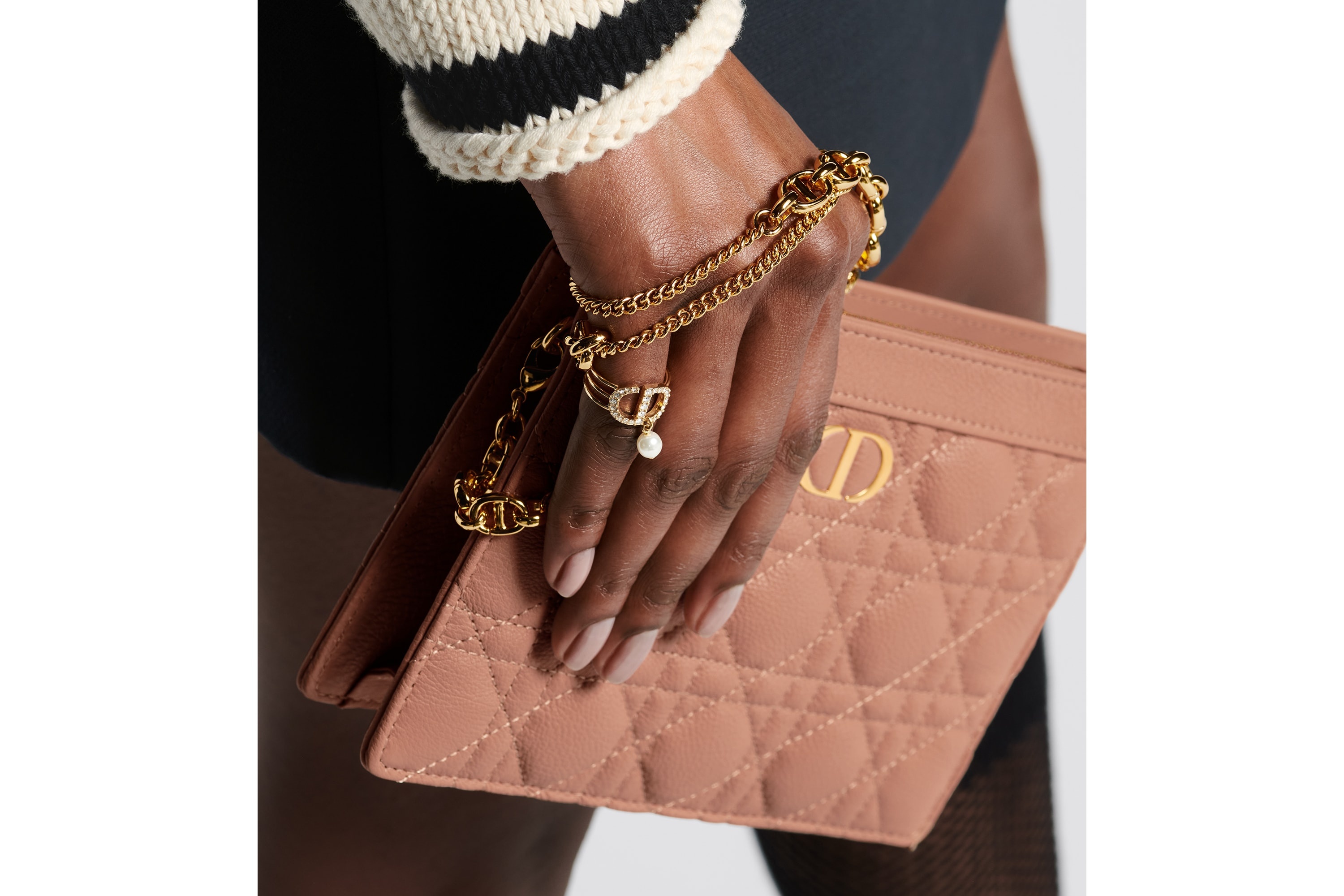 Dior Caro Zipped Pouch with Chain - 8