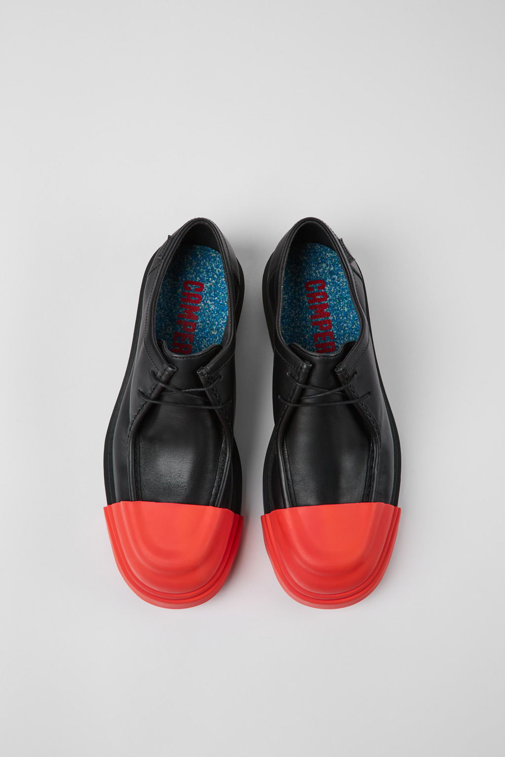 Black leather shoes for men - 4