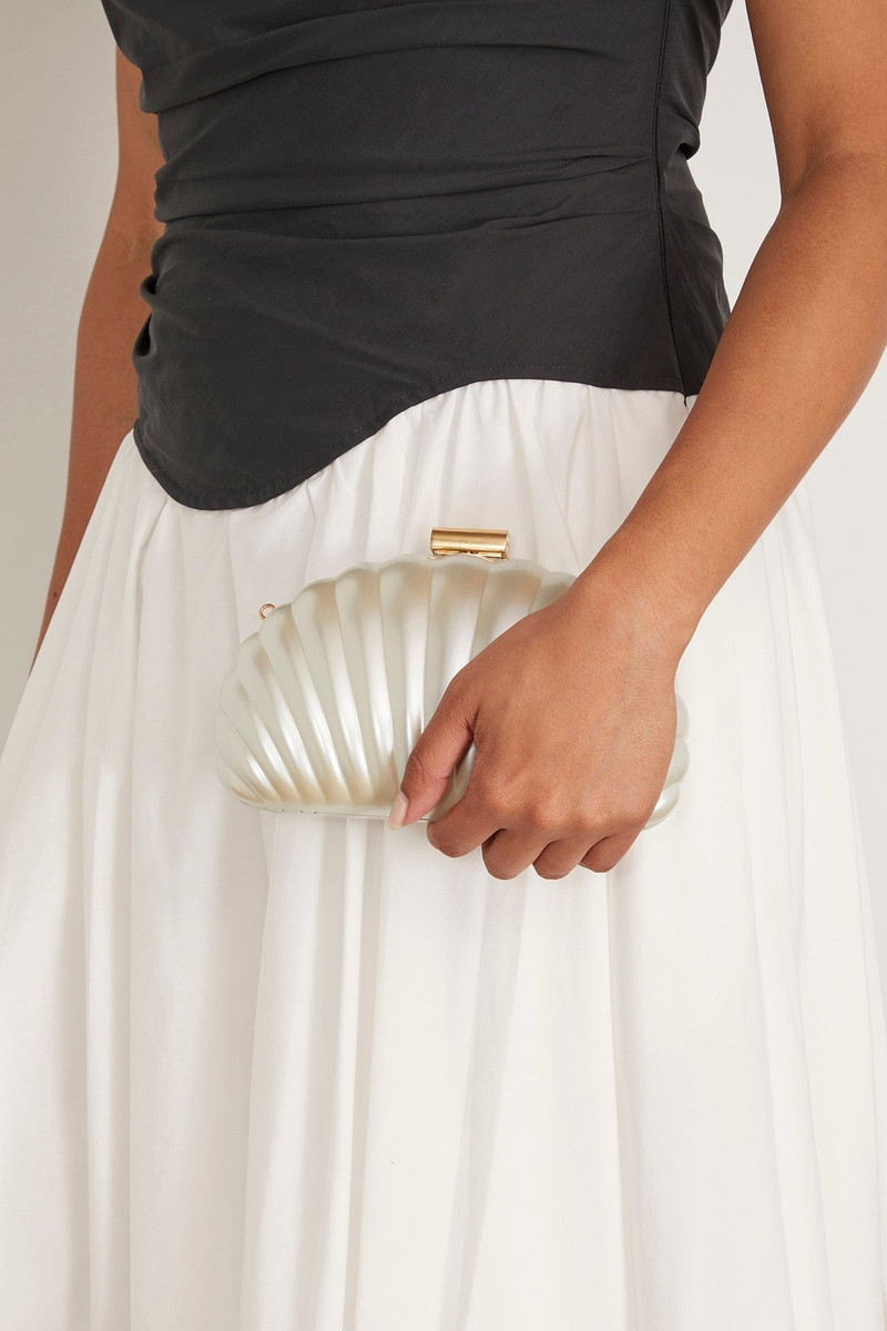 Monet Pearlized Shell Clutch in Ivory (TS) 3