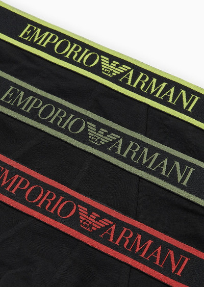 EMPORIO ARMANI Three-pack of briefs with Core logo waistband outlook