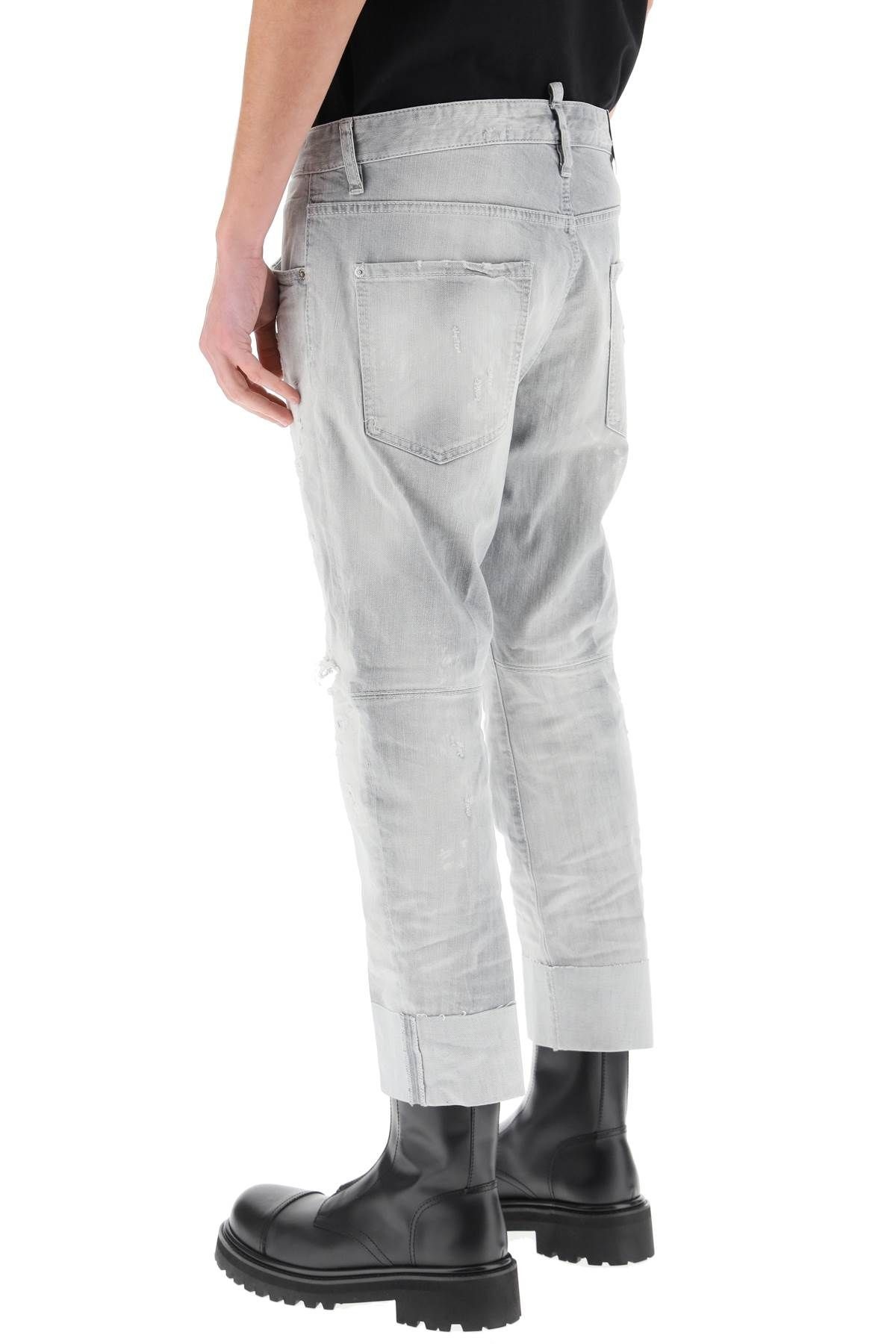 PIRANHA GREY DENIM WASH SAILOR JEANS - 4