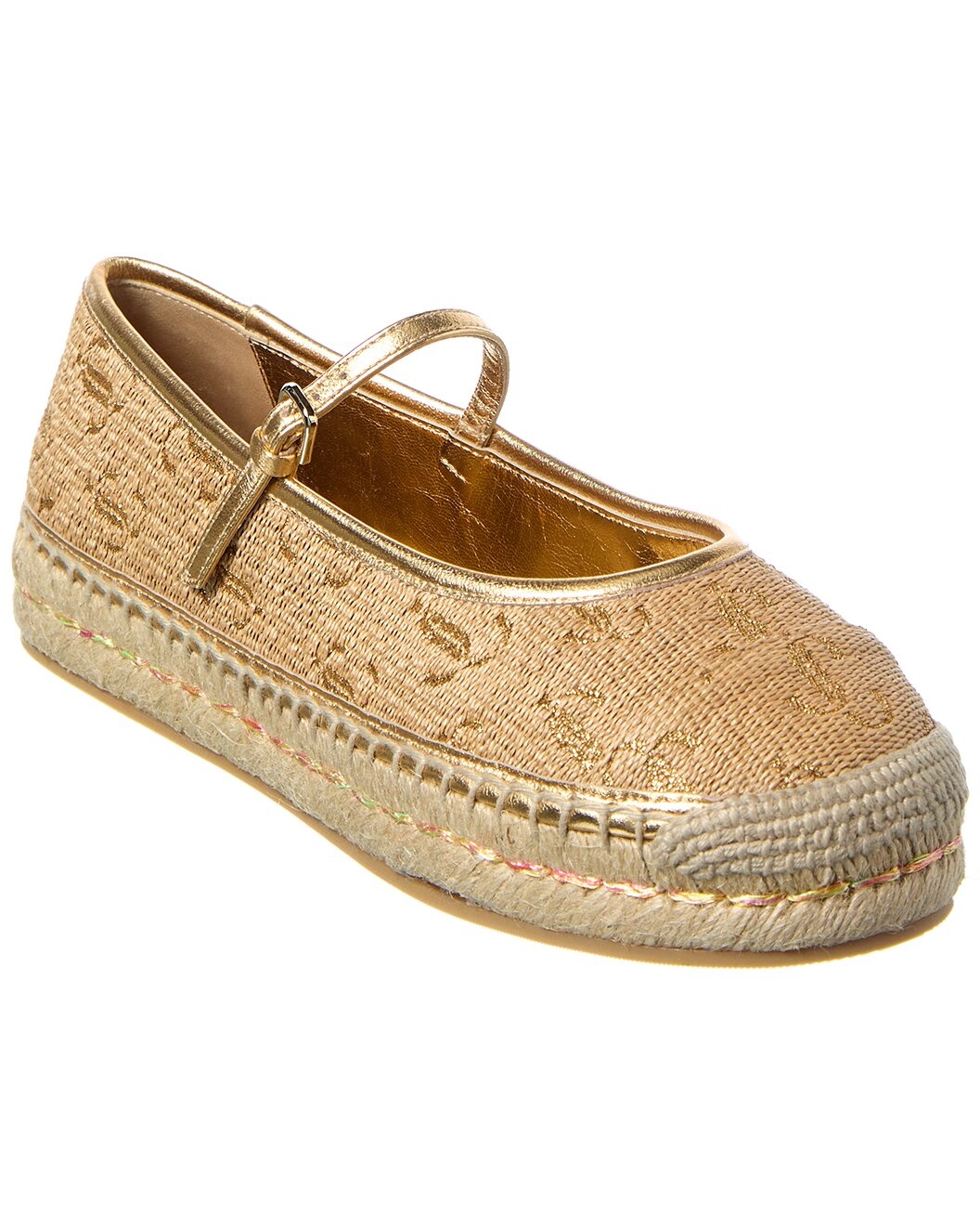 Jimmy Choo Aciel Raffia & Leather Espadrille - 1