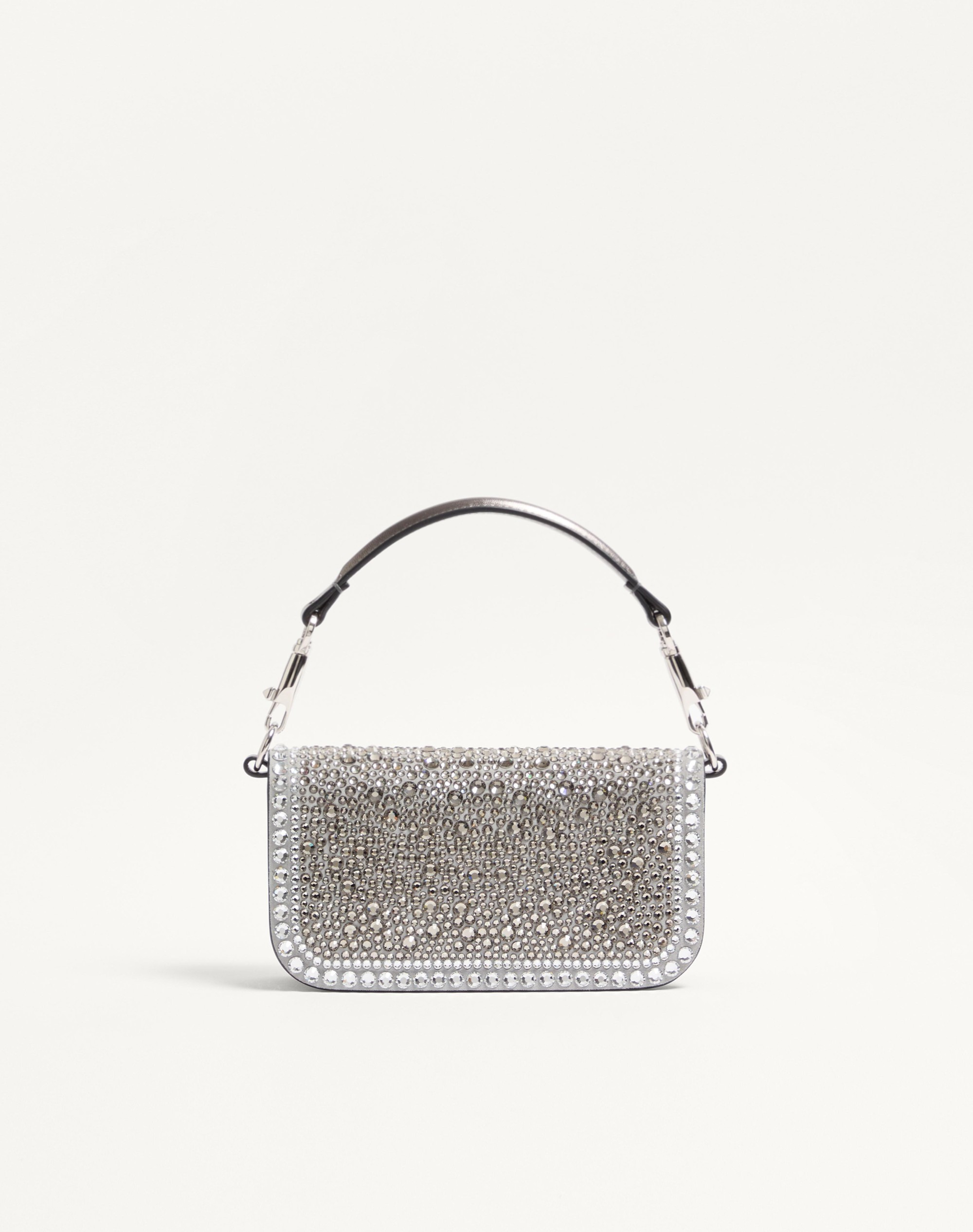 SMALL VALENTINO GARAVANI LOCÒ SHOULDER BAG WITH RHINESTONES - 4