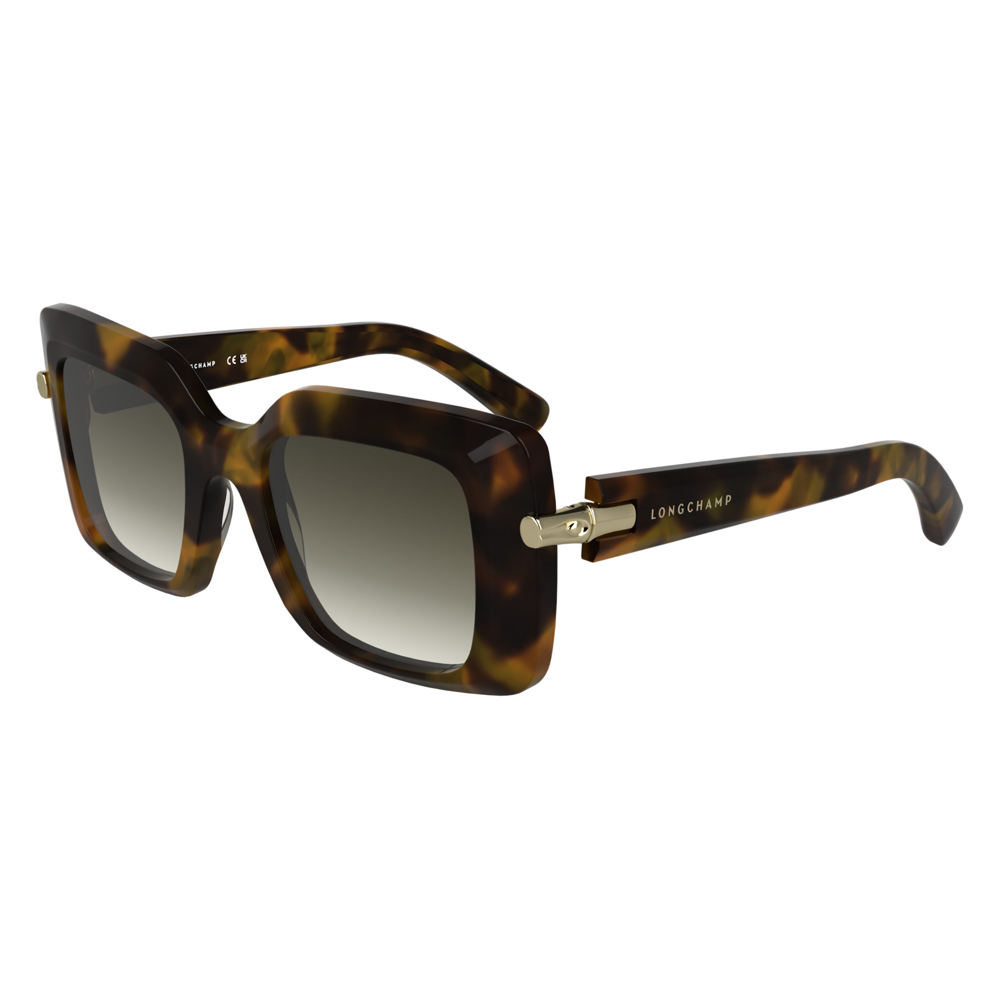 Sunglasses Havana Brown/Green - Acetate - 2