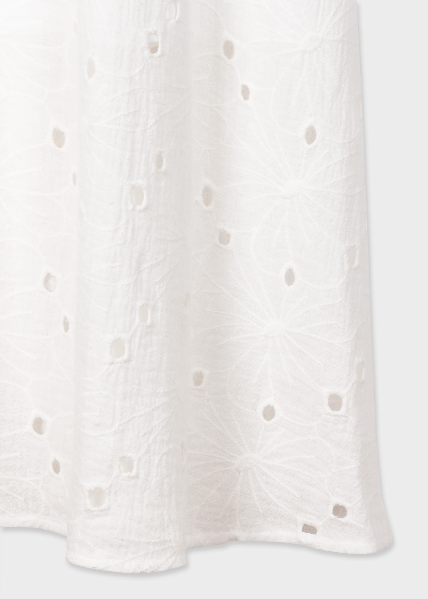 Cotton Broderie Anglaise Midi Dress - 2