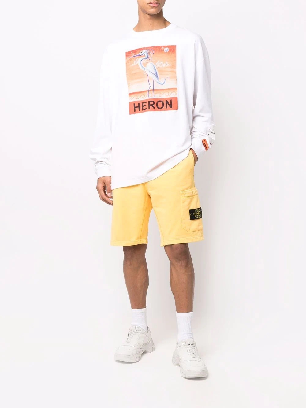 logo-patch track shorts - 2