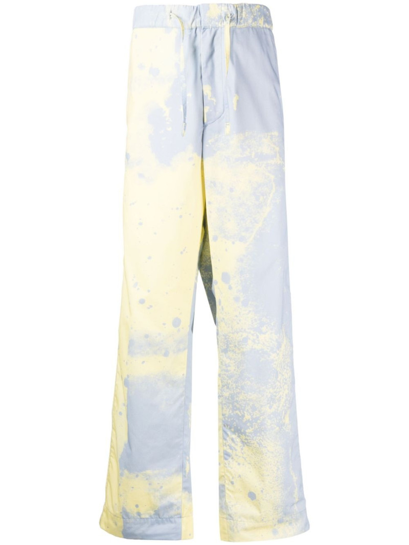 spray-paint straight-leg trousers 1
