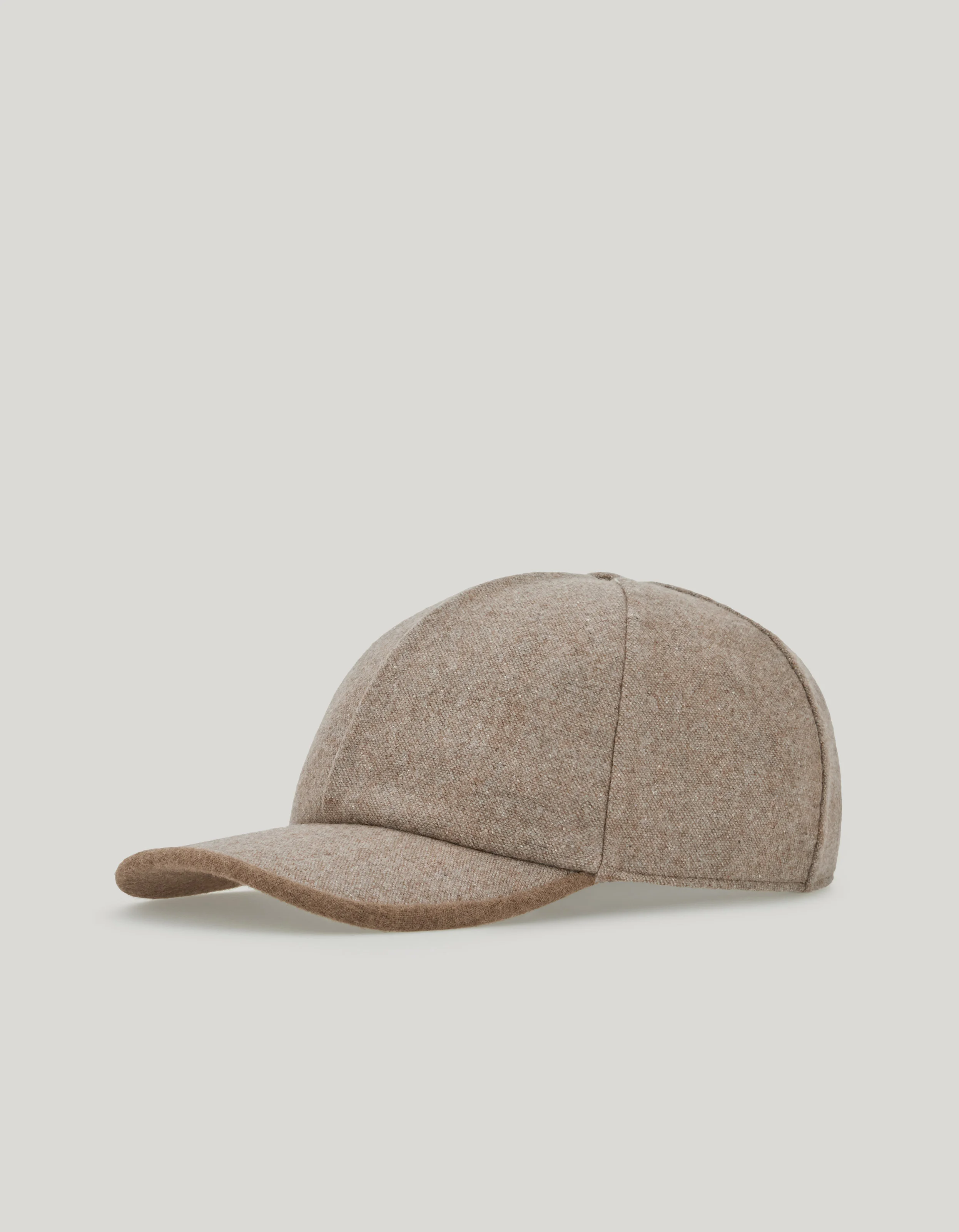 TAUPE BASEBALL CAP WITH DOUBLE STITCHING - 1