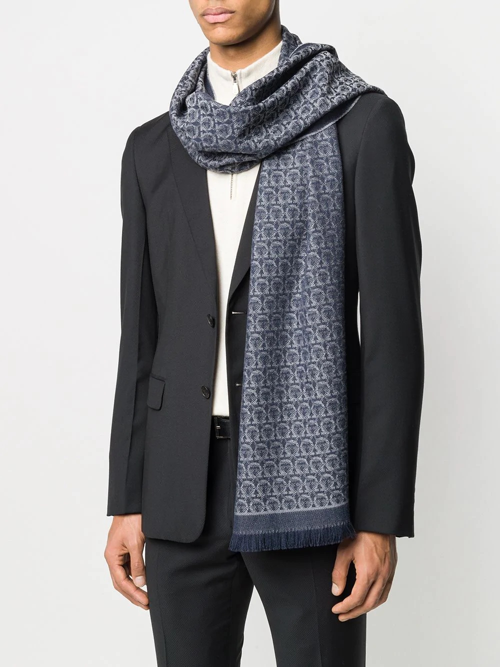 Gancini jacquard-woven scarf - 2