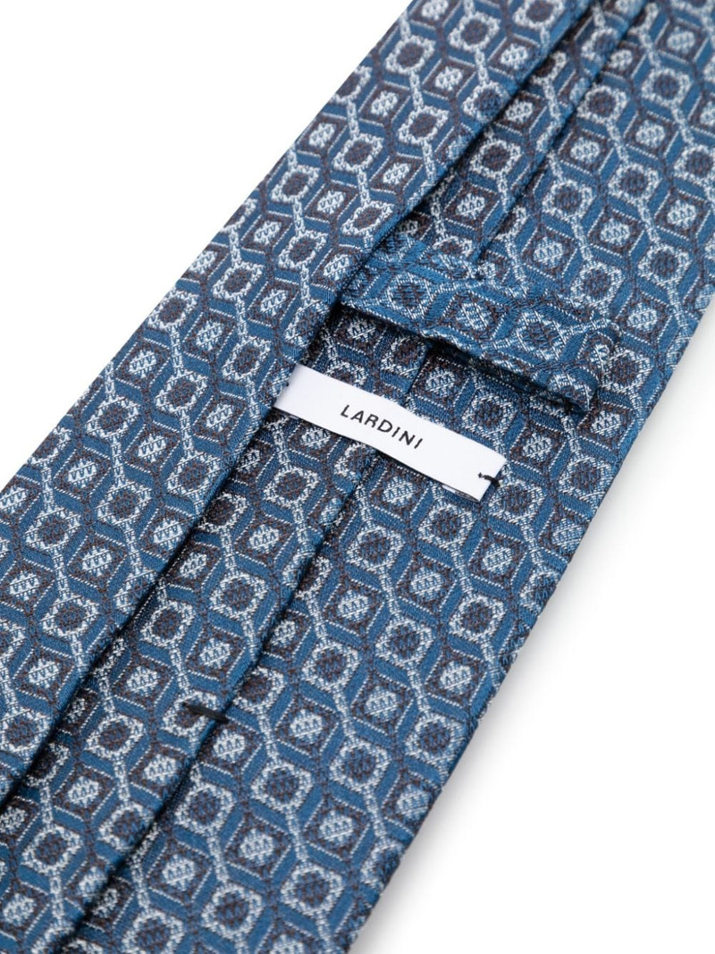 LARDINI patterned-jacquard silk tie outlook
