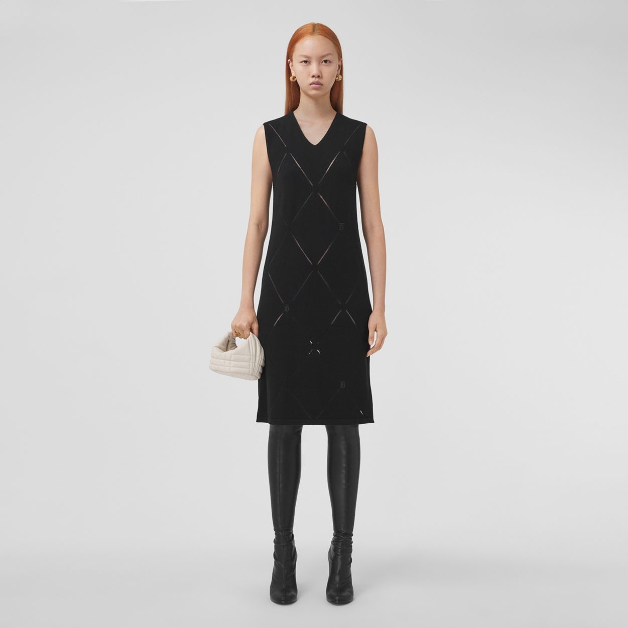Monogram Motif Wool Blend Dress - 2