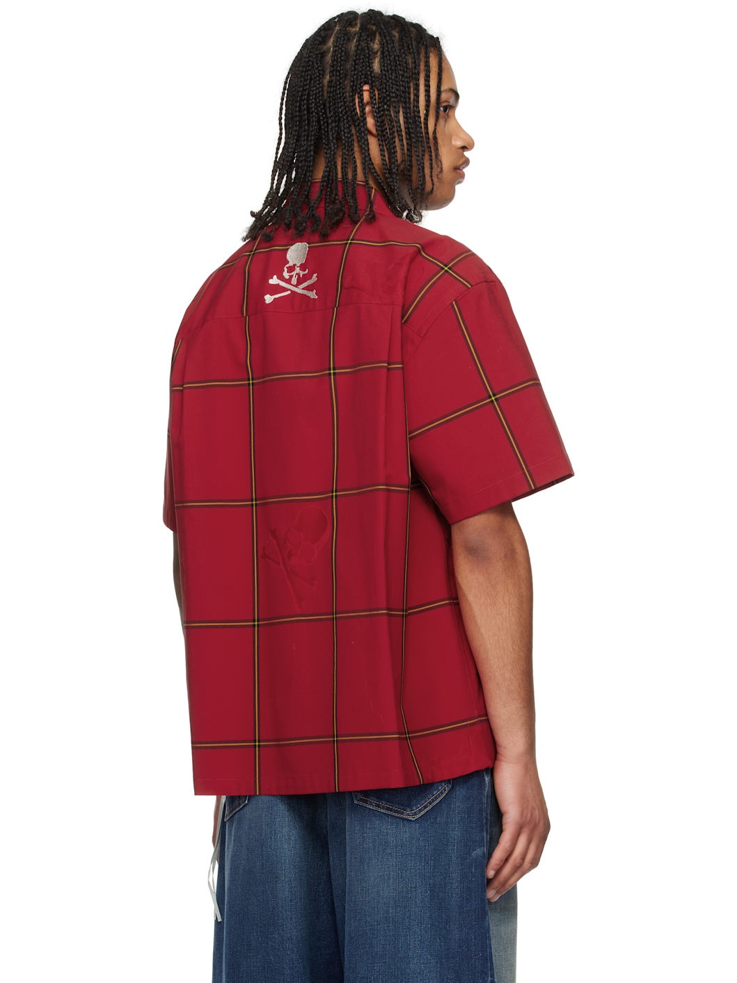 Red Windowpane Plaid Shirt - 3