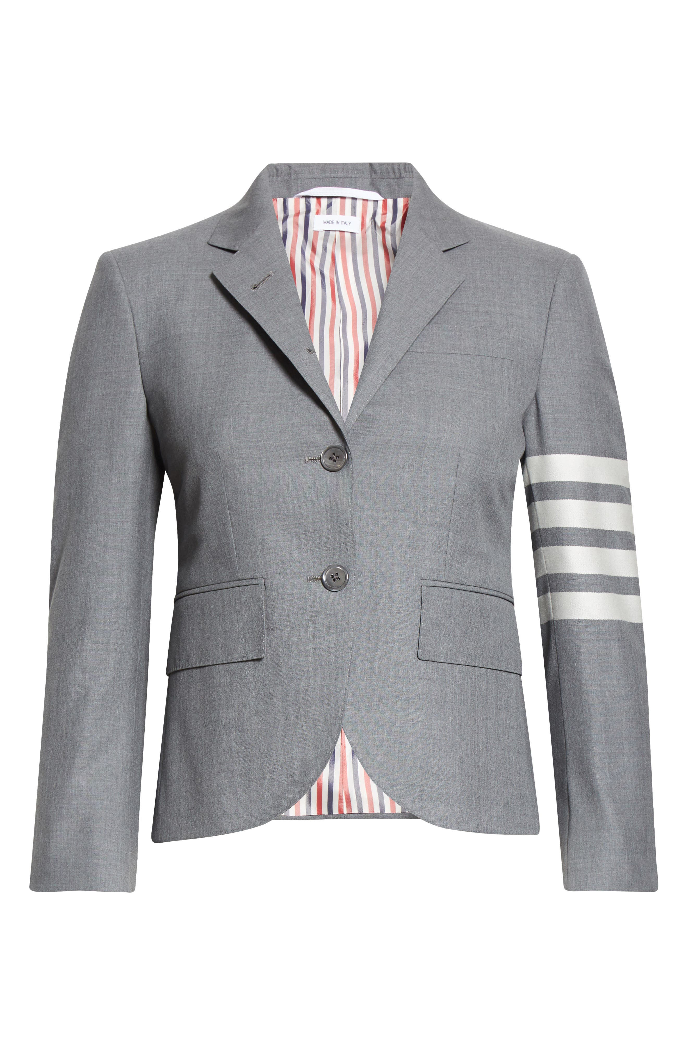 Stripe High Armhole Wool Sport Coat - 6