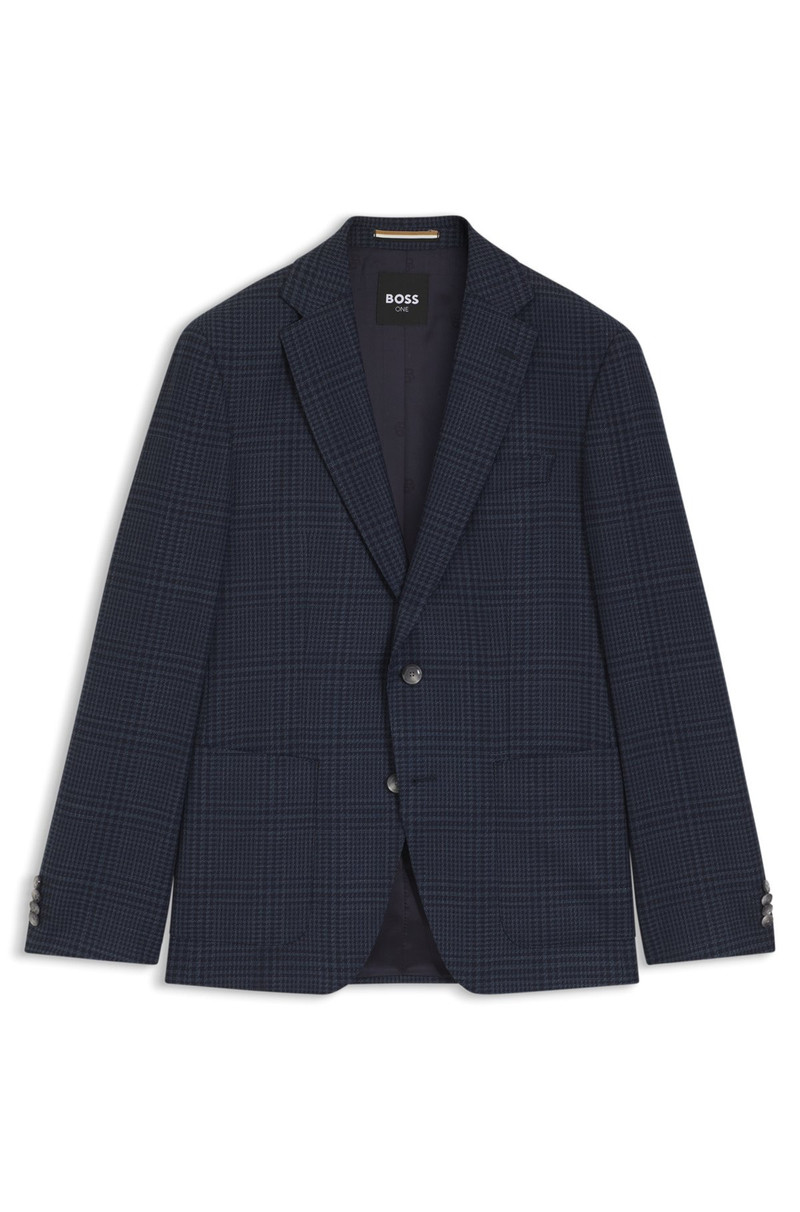CHECKED SLIM-FIT JACKET IN VIRGIN WOOL 1