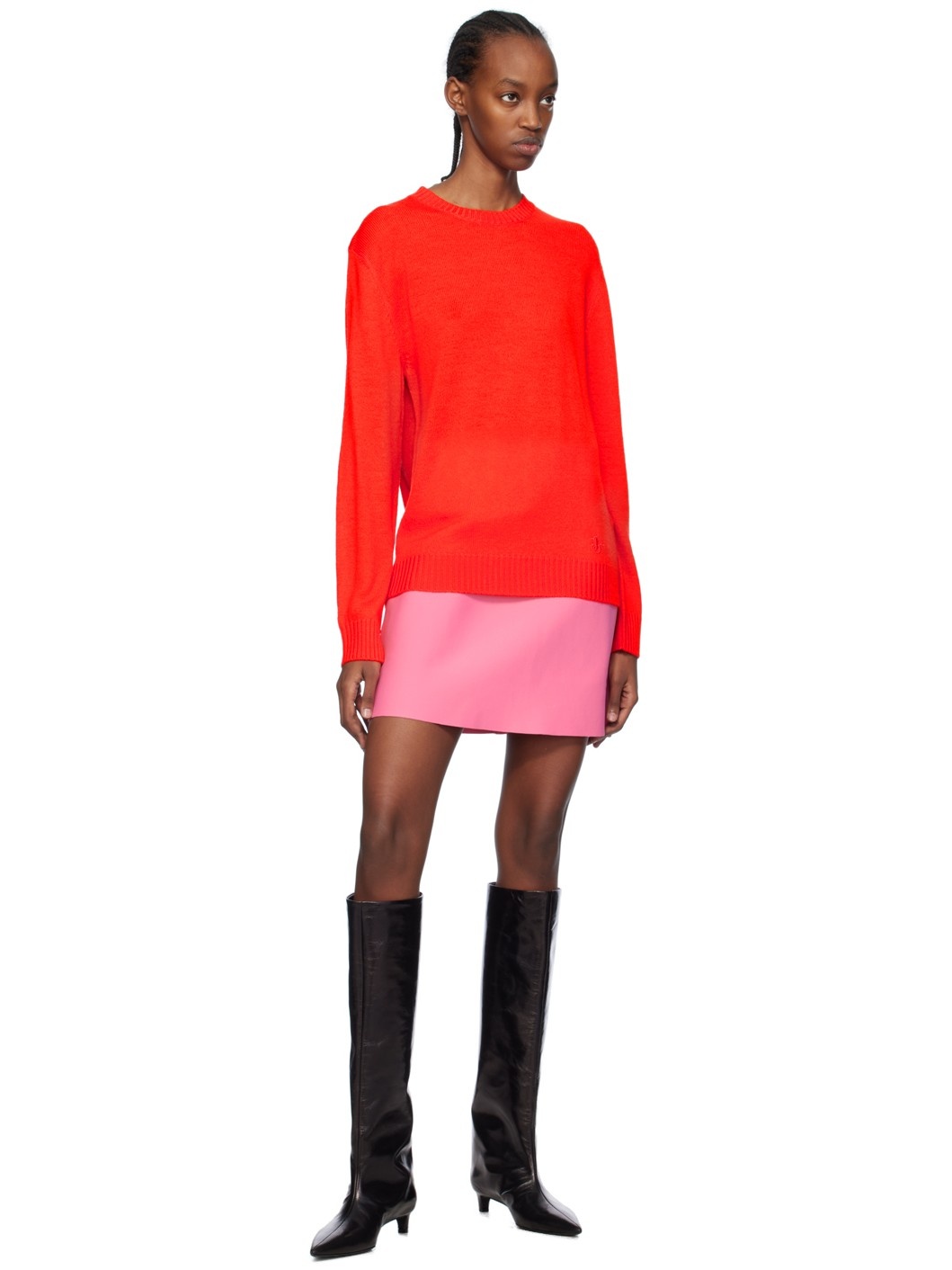 Pink Slim-Fit Mini Skirt - 4