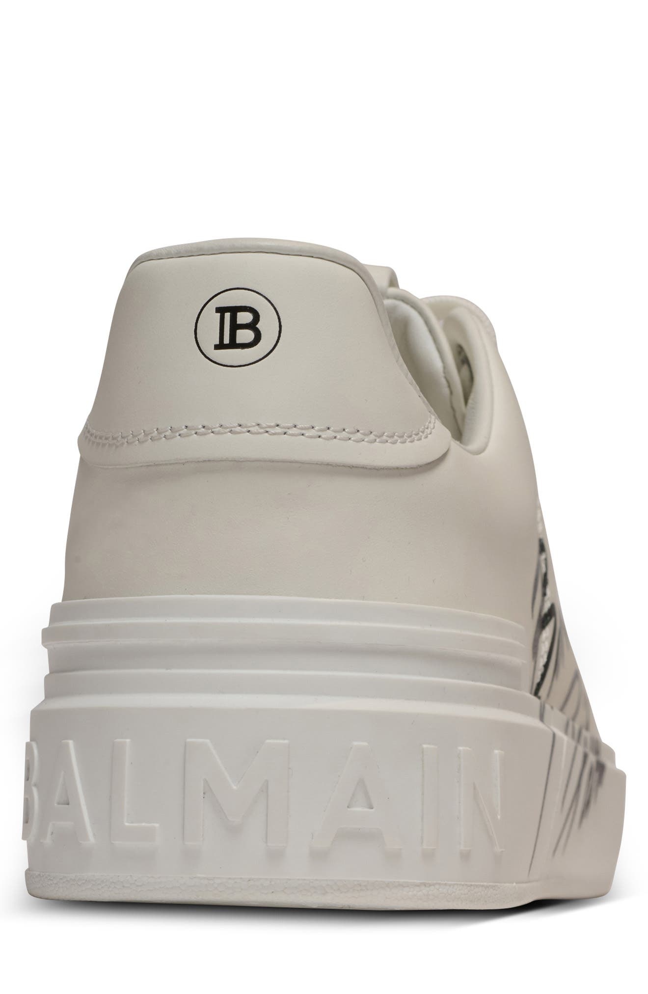Balmain B-Court Low Top Sneaker in White at Nordstrom - 2