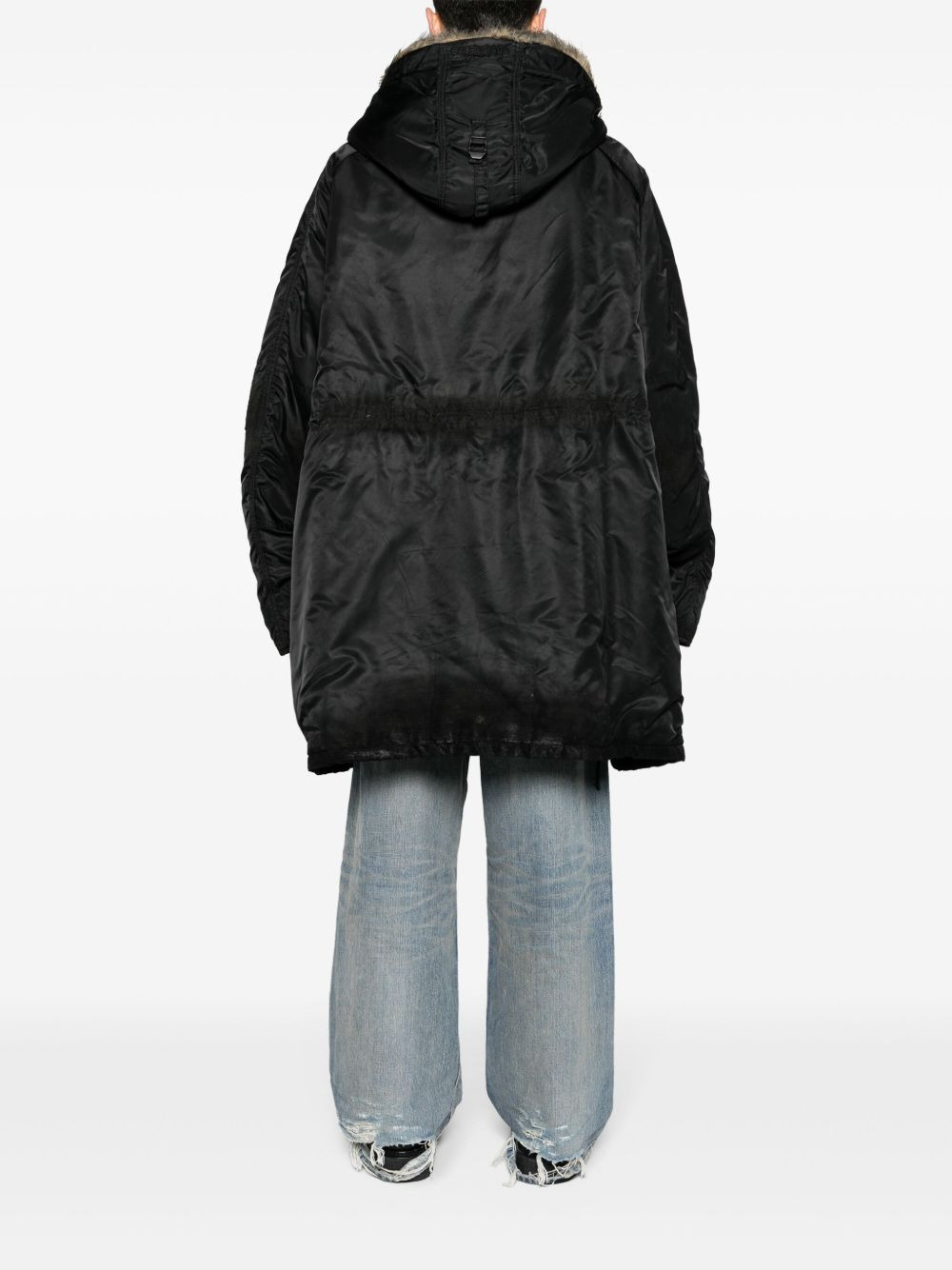 hooded button-up parka - 4