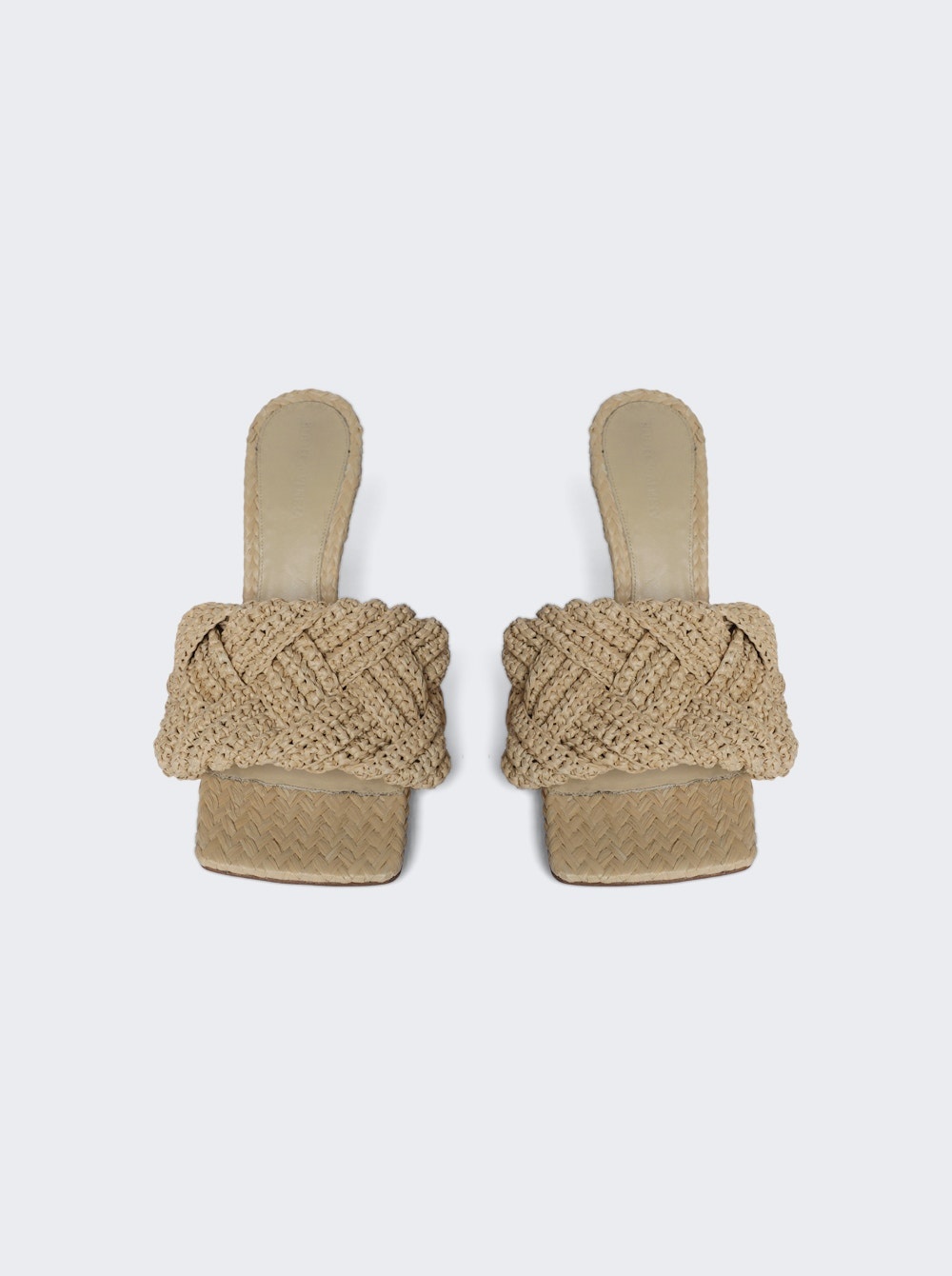 Lido High Heel Sandals Woven Raffia In Cane Sugar - 4